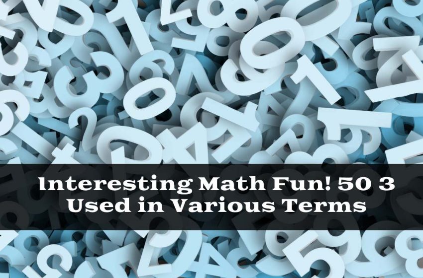 Interesting Maths Fun! 50 3 Used in Various Terms