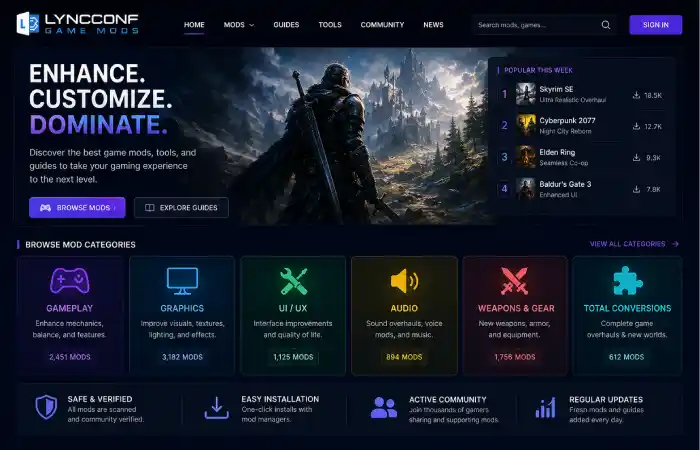 lyncconf game mods what is