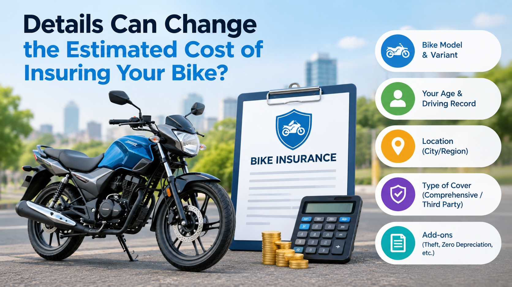 Details Can Change the Estimated Cost of Insuring Your Bike